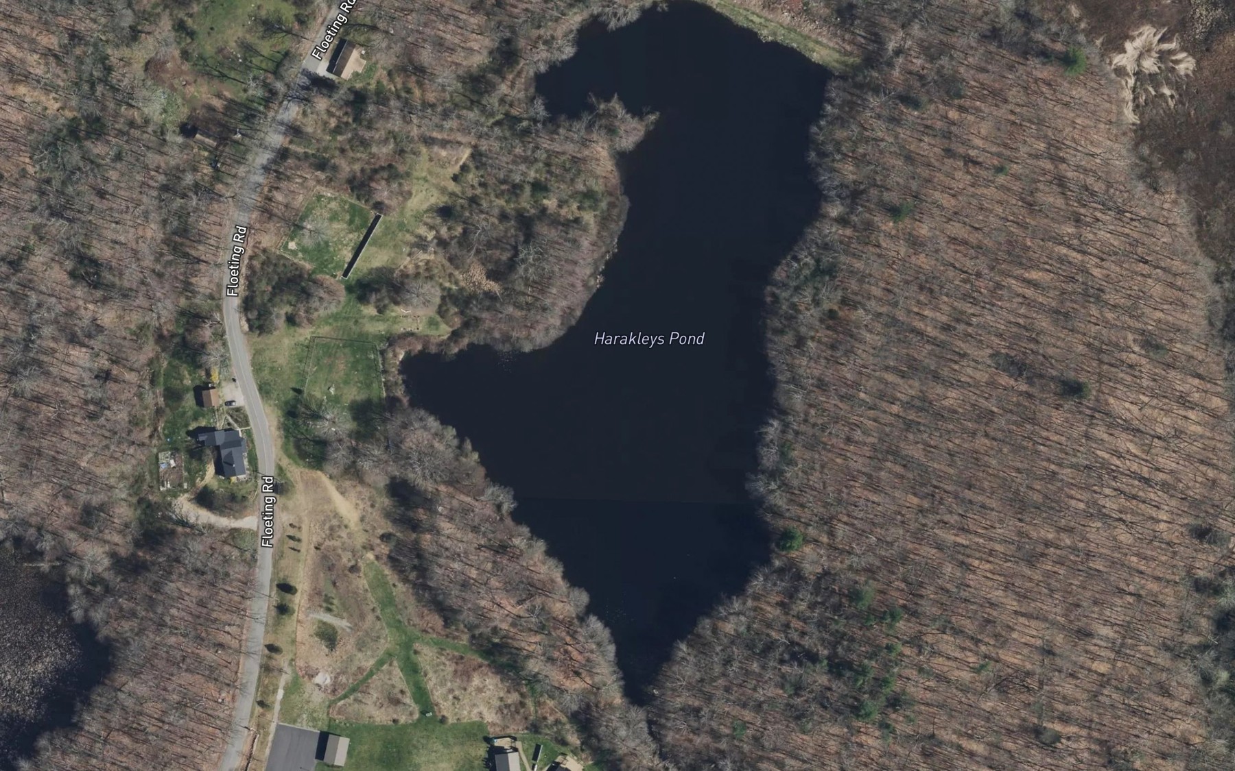 Satellite map of the Harakleys Pond