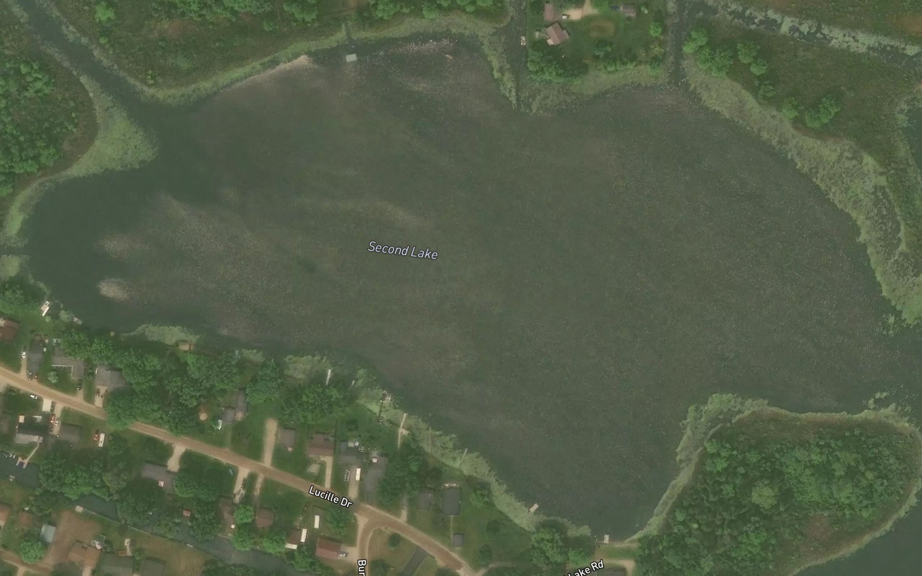 Satellite map of the Second Lake