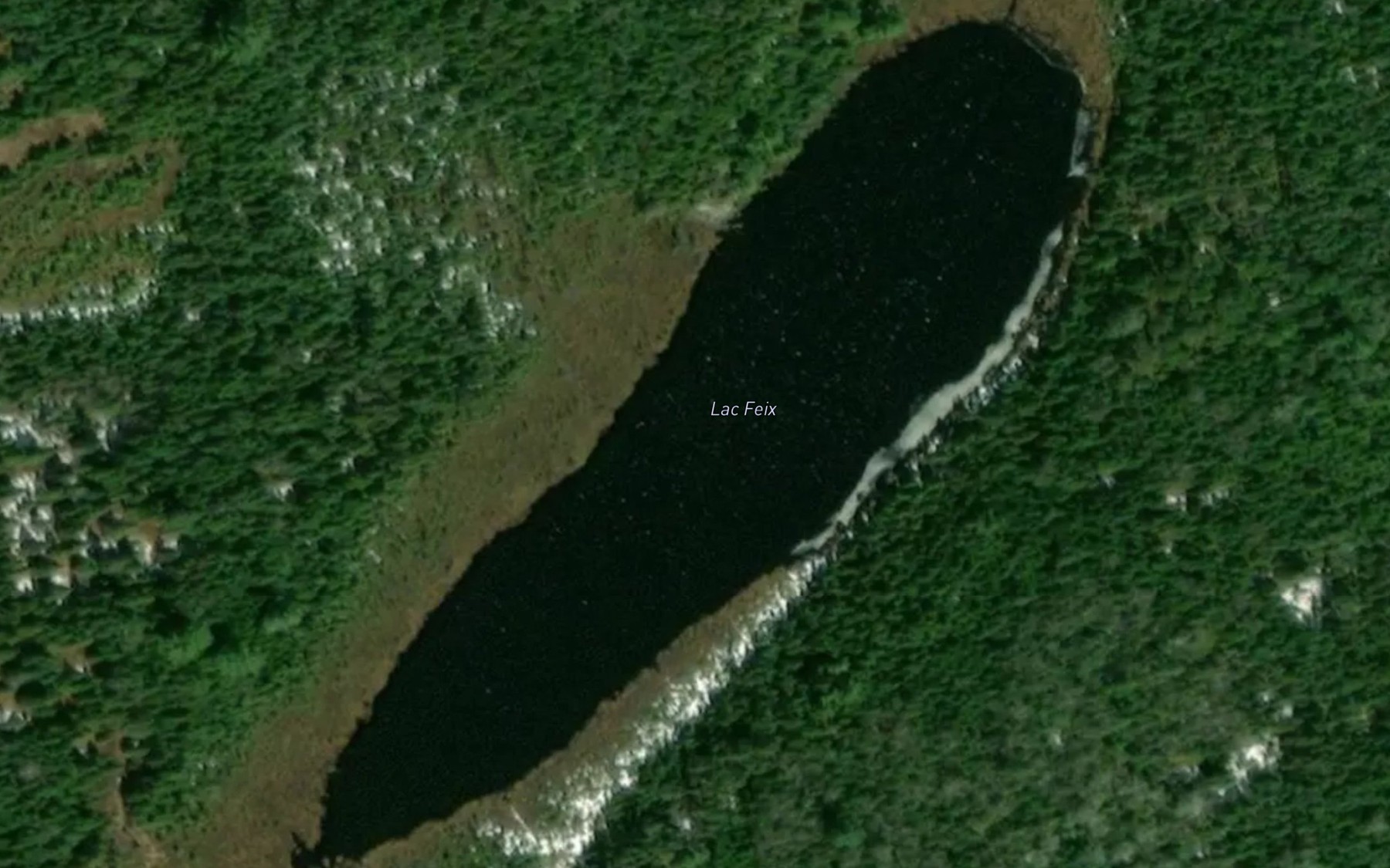 Satellite map of the Lac Feix