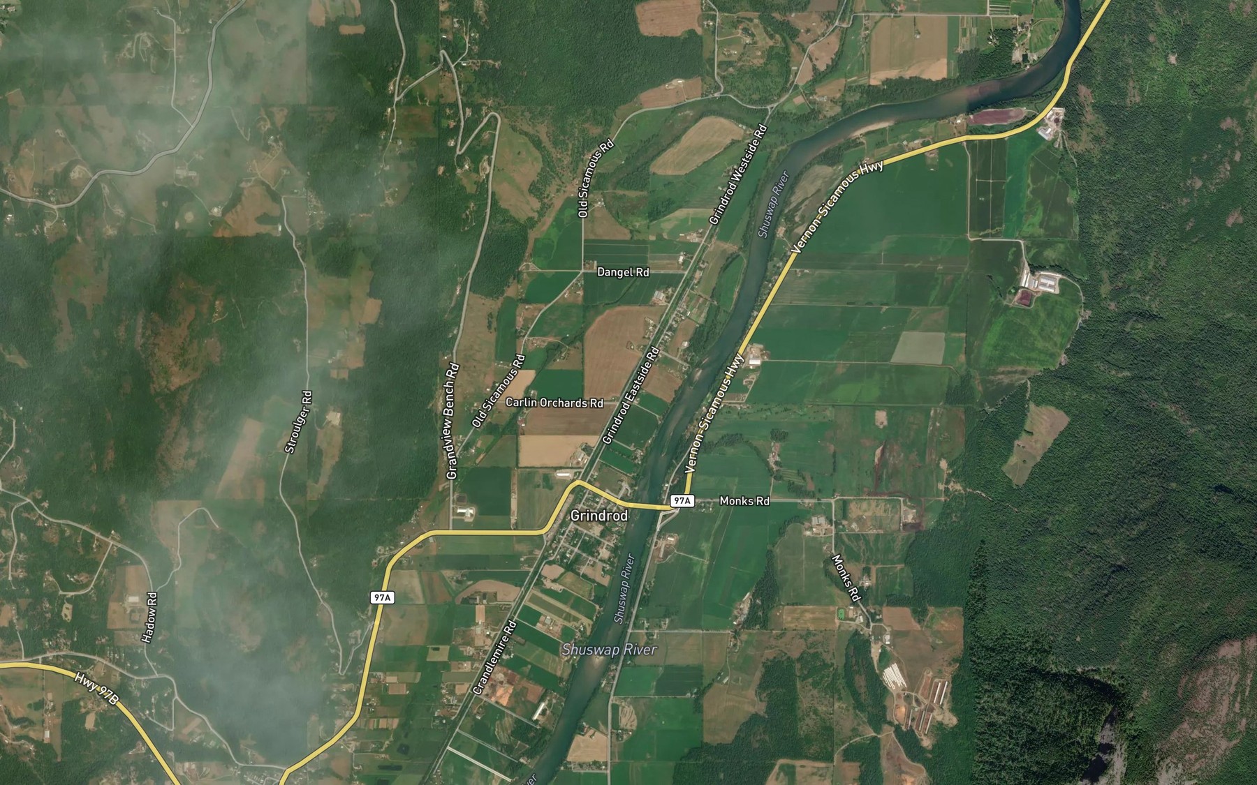 Satellite map of the Lambert Creek