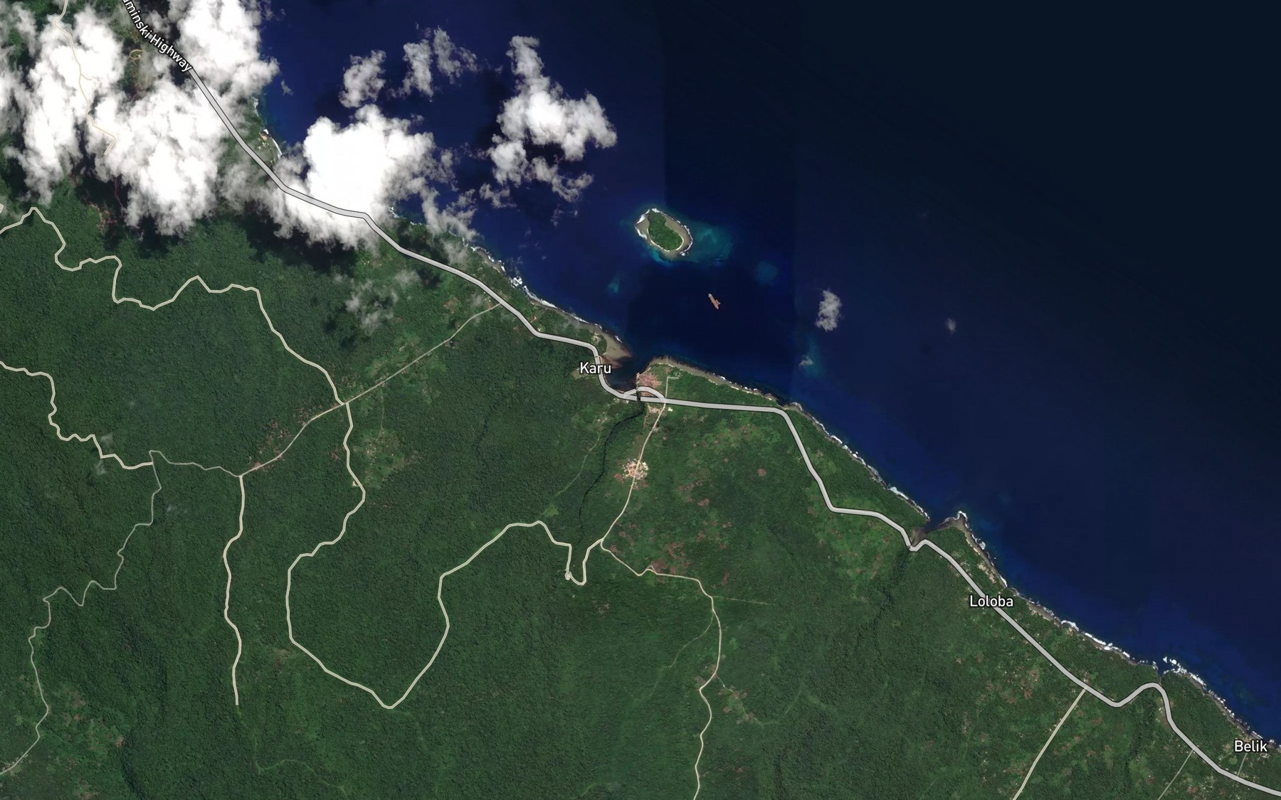 Satellite map of the Soalaba River