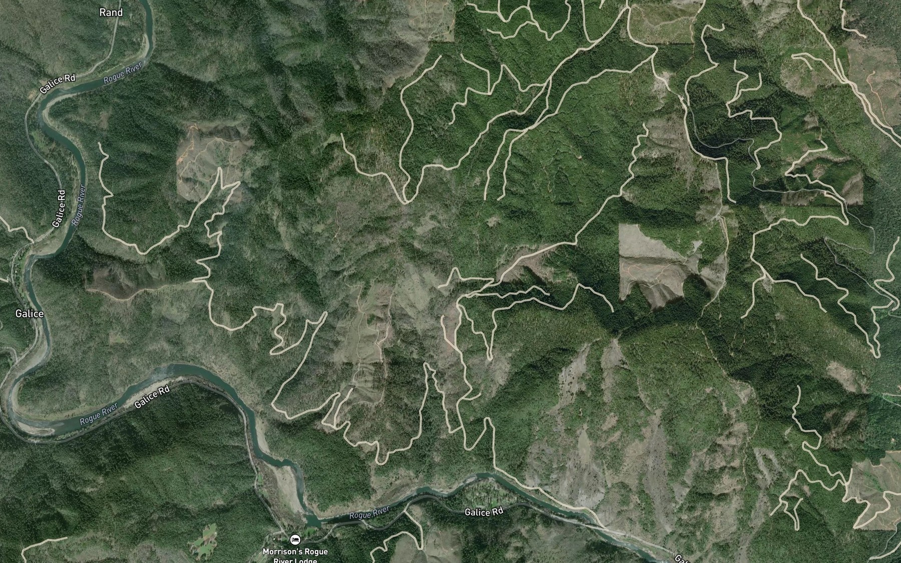 Satellite map of the Little Stratton Creek