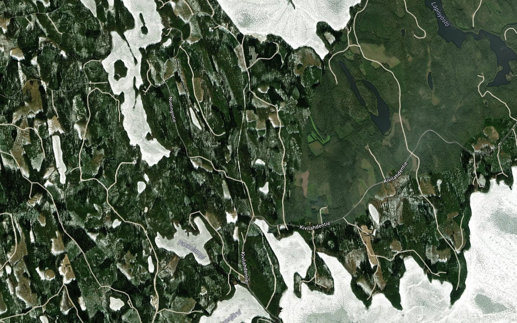Satellite map of the Koiralampi