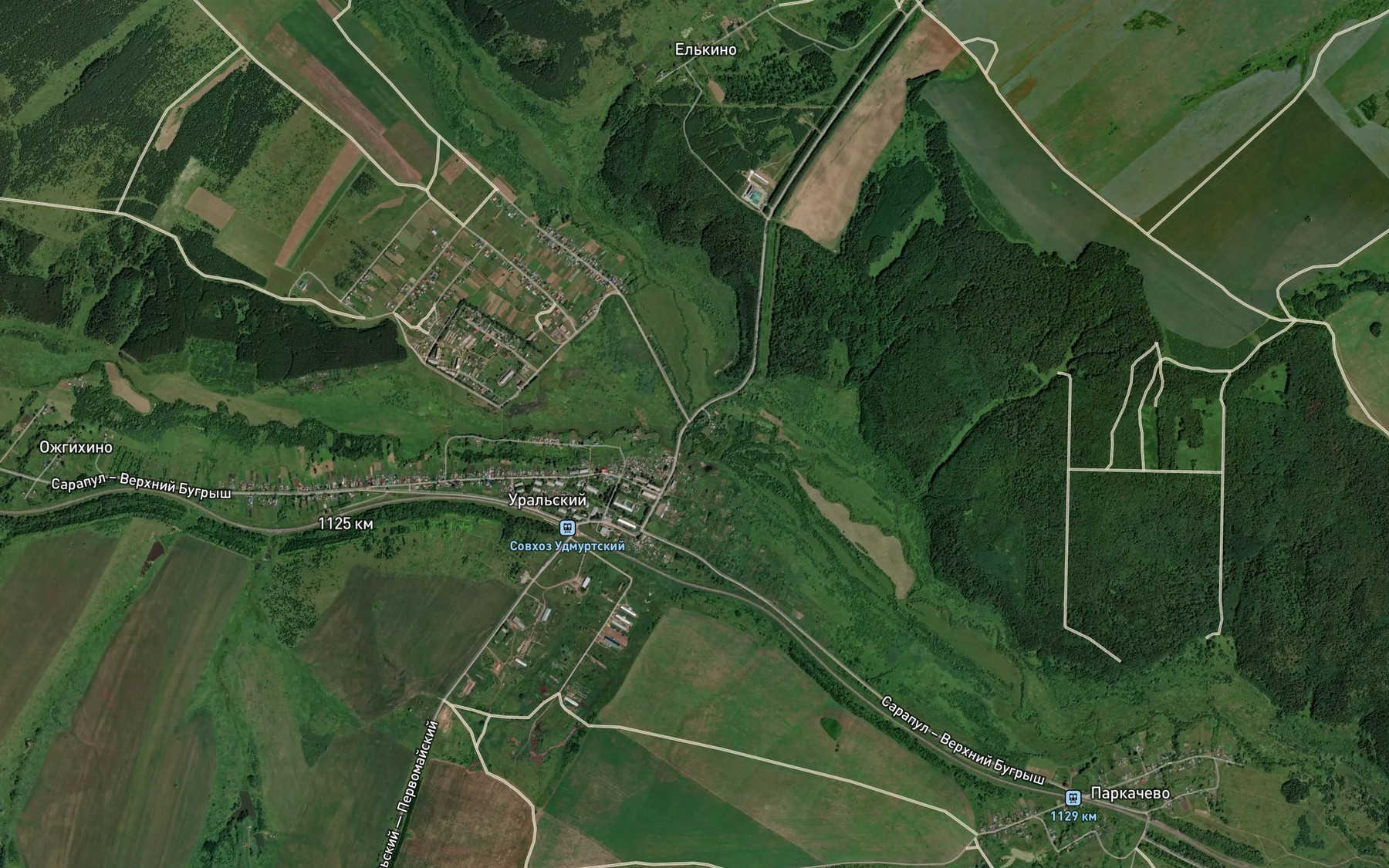 Satellite map of the Bol'shaya Sarapulka