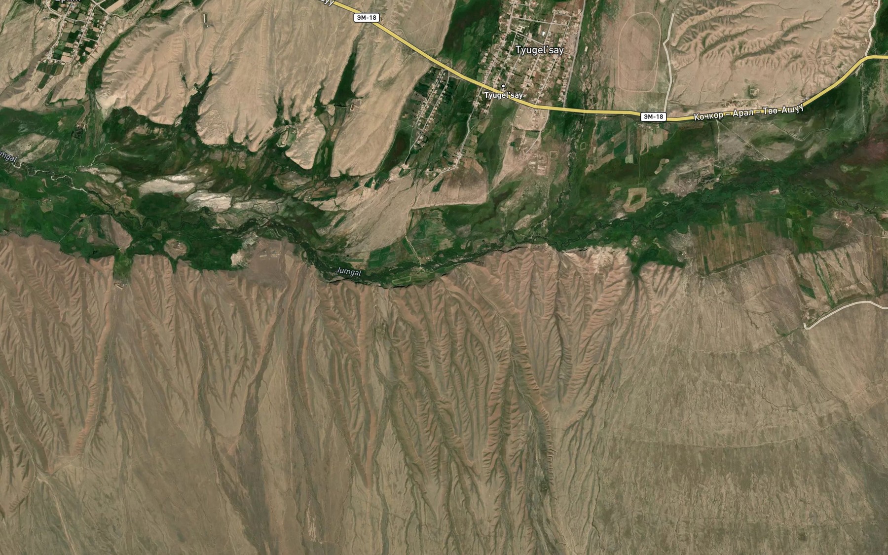 Satellite map of the Chil'