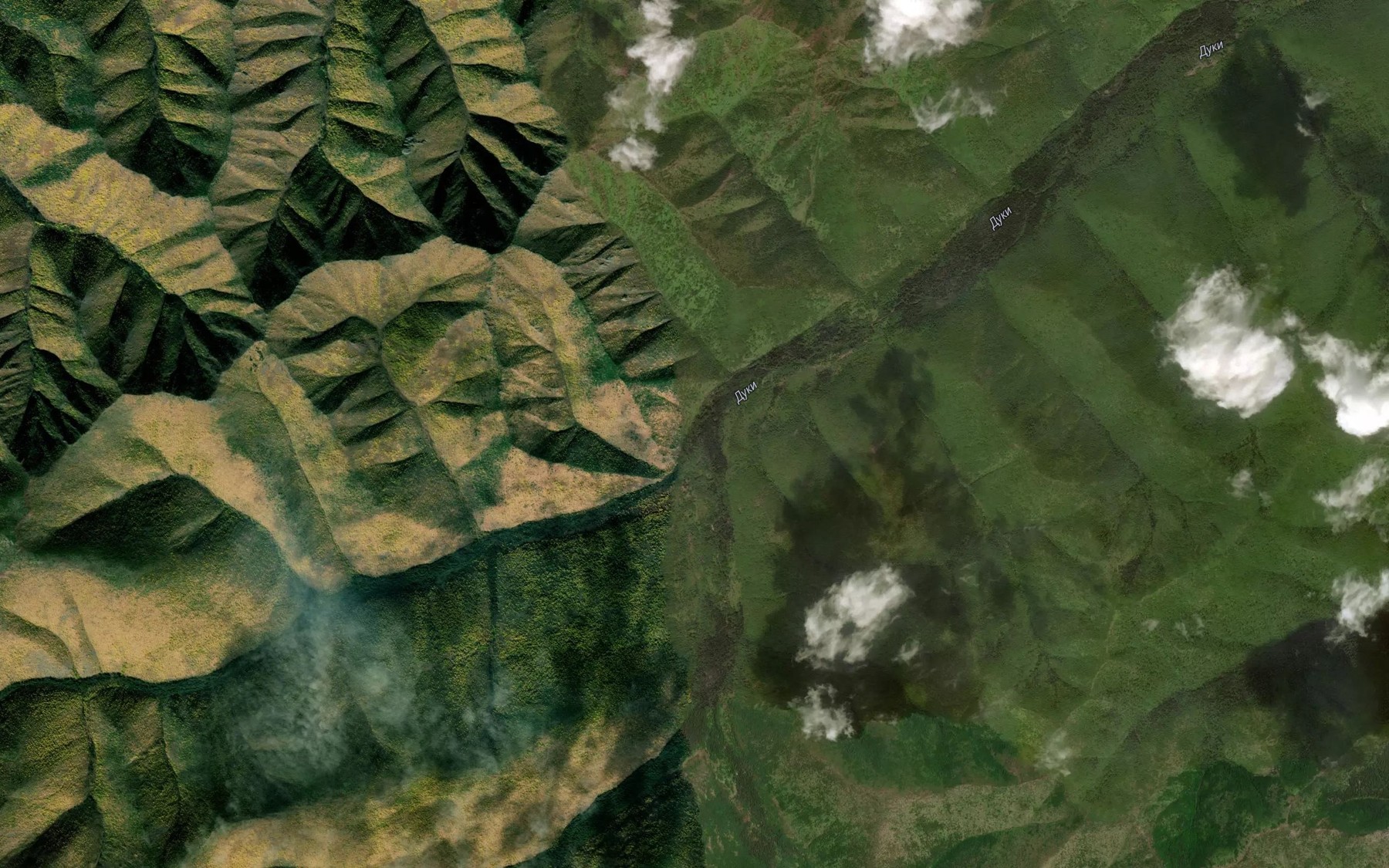 Satellite map of the Pravyy Badzhal-Makit