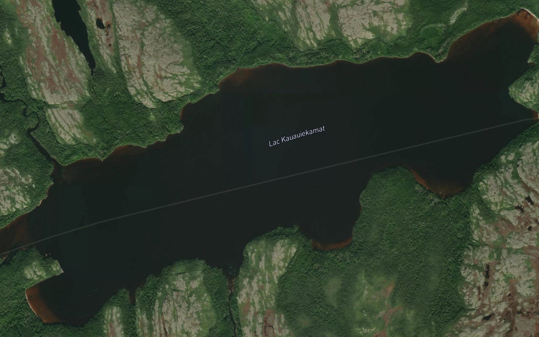 Satellite map of the Lac Kauauiekamat