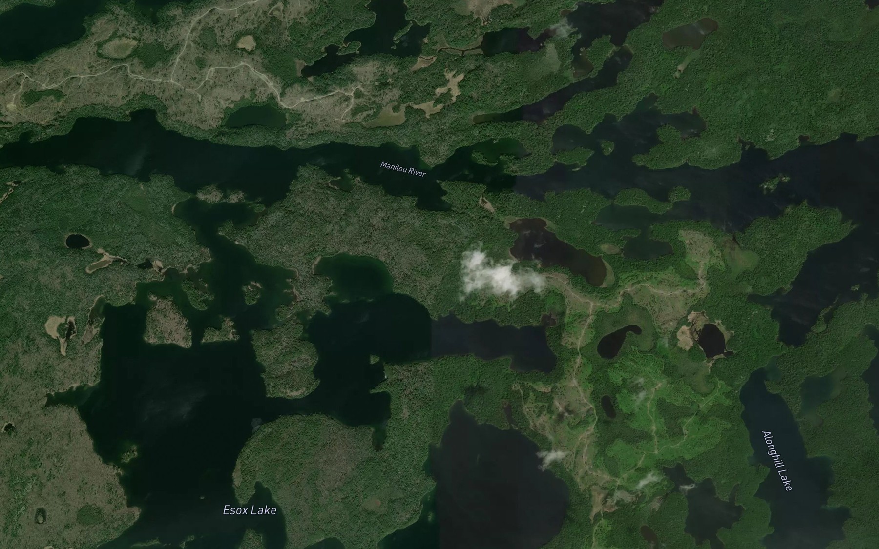Satellite map of the Canoe Bay