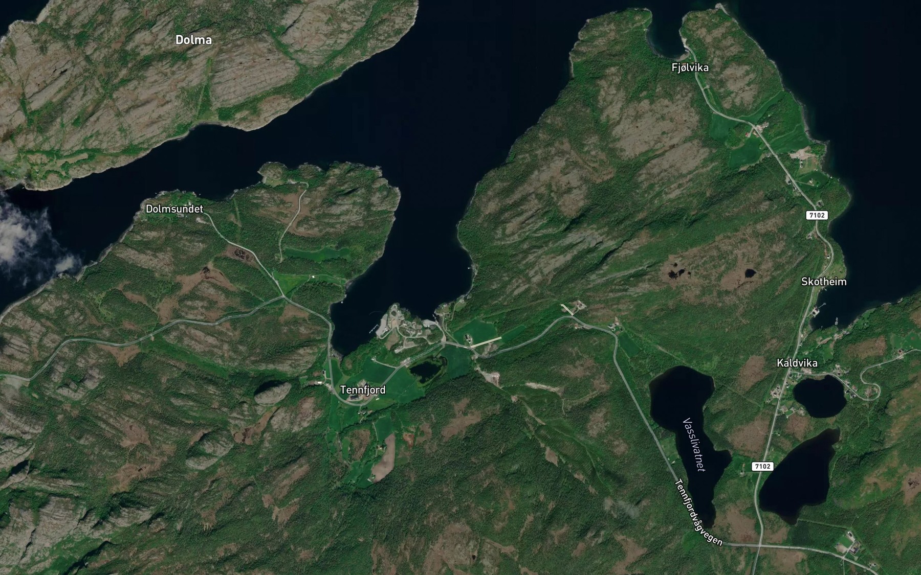 Satellite map of the Hatlvika