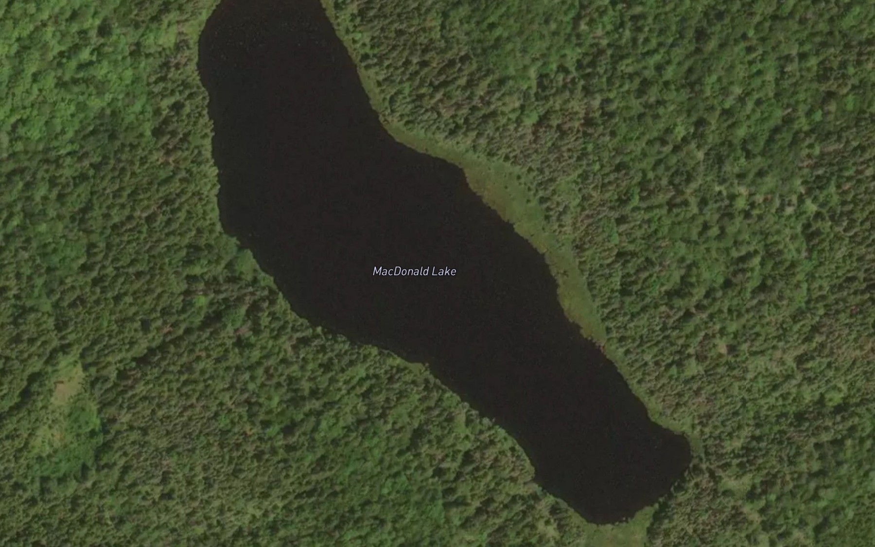 Satellite map of the MacDonald Lake