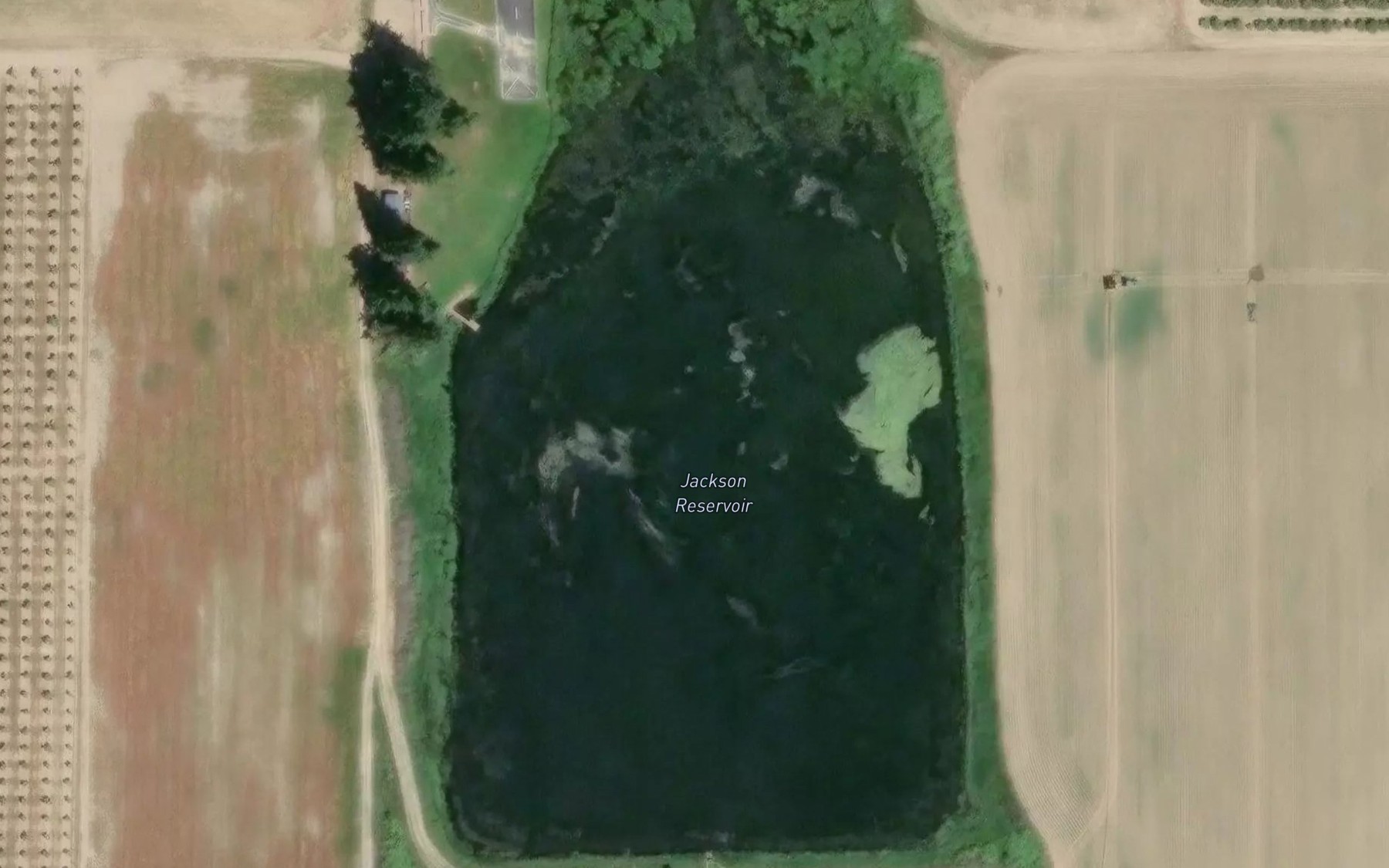 Satellite map of the Jackson Reservoir