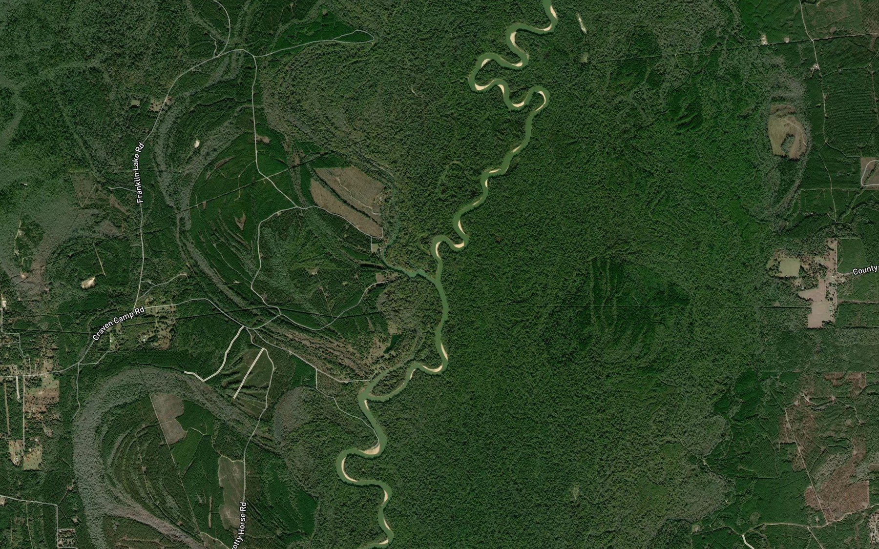 Satellite map of the Black Creek