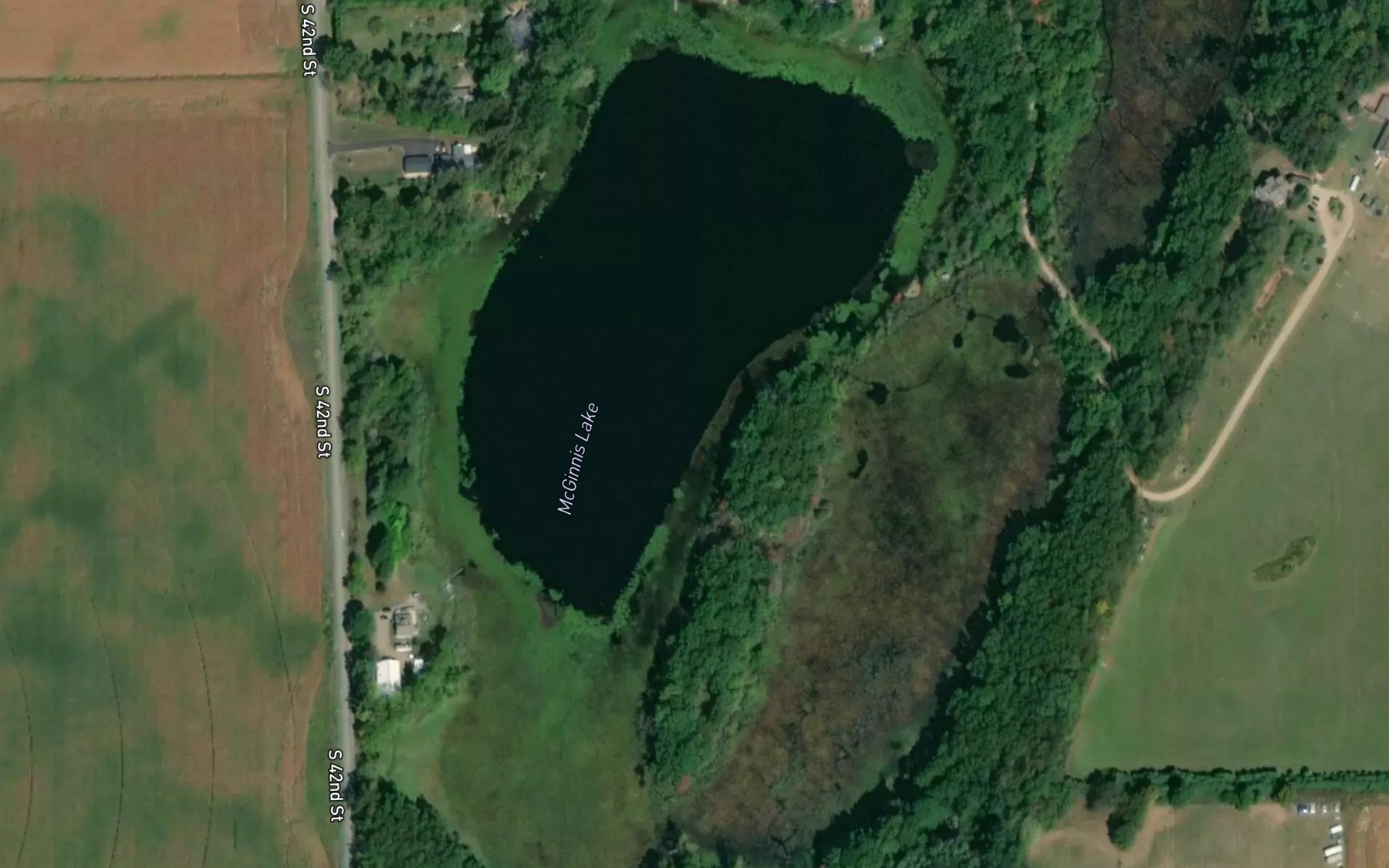 Satellite map of the McGinnis Lake