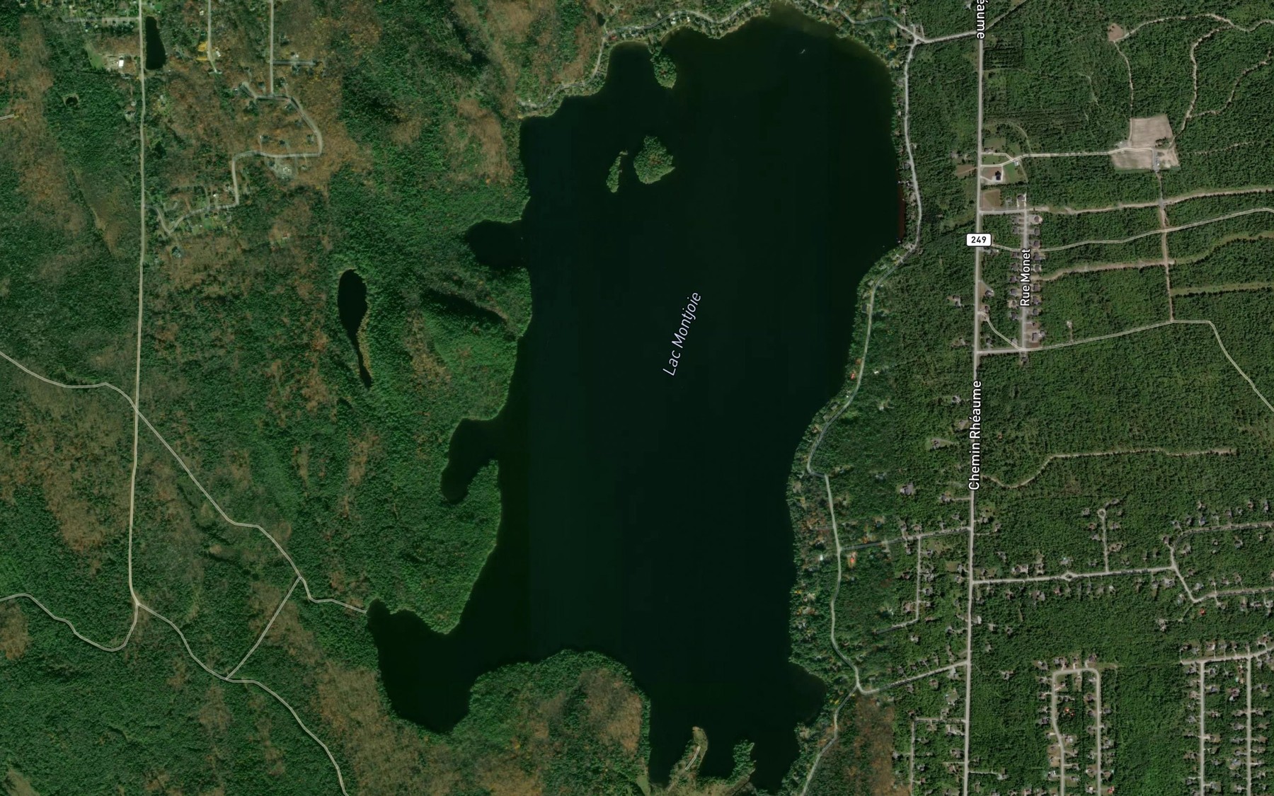 Satellite map of the Lac Montjoie