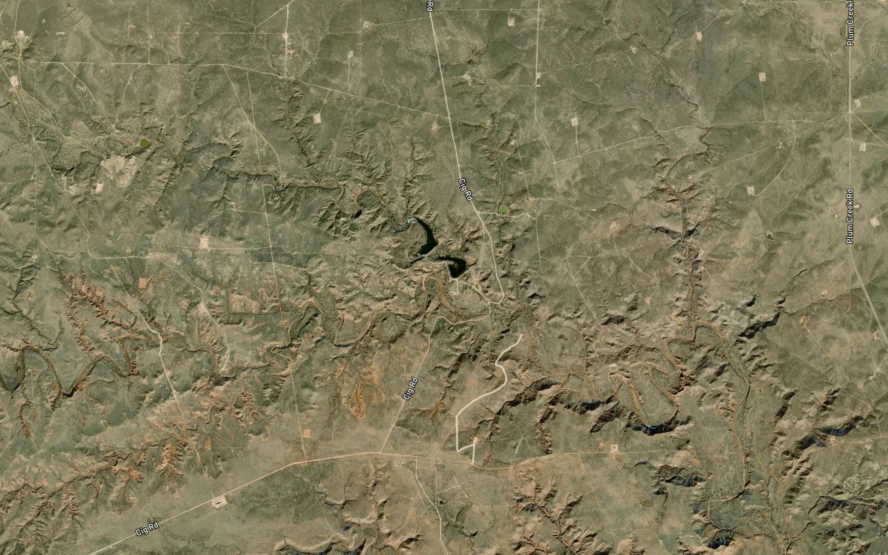 Satellite map of the North Plum Creek