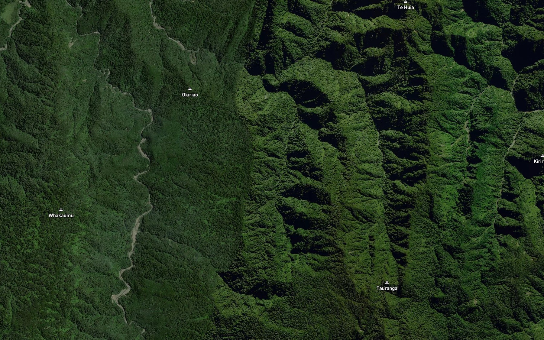 Satellite map of the Hareirei Stream