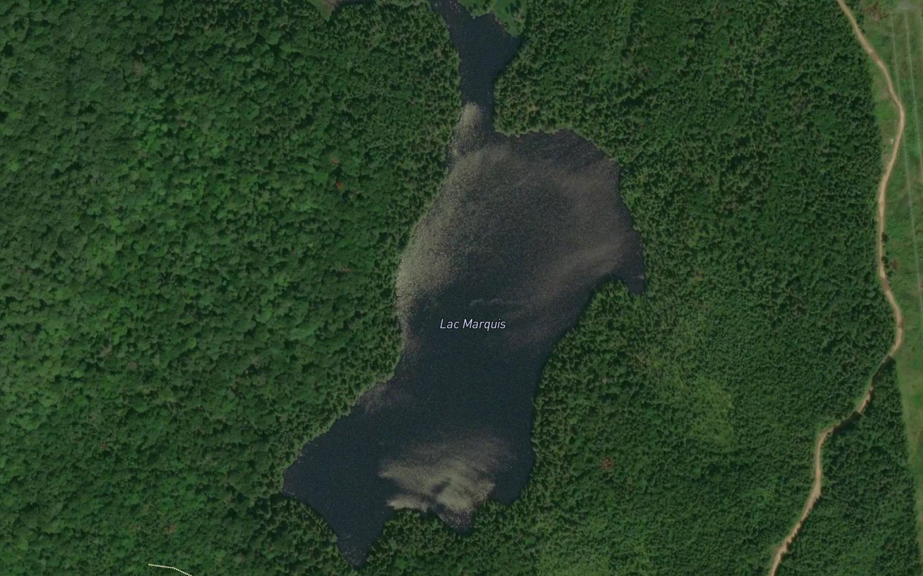 Satellite map of the Lac Marquis