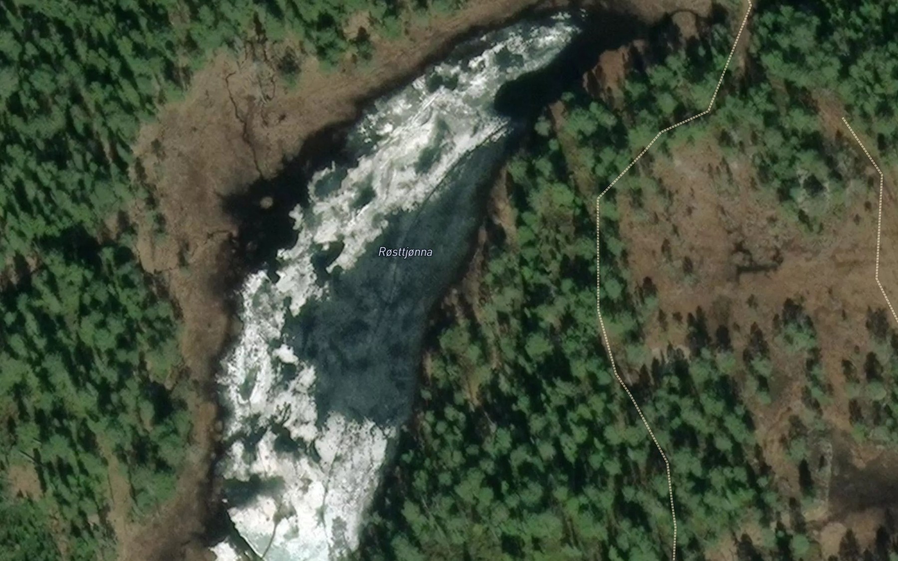 Satellite map of the Rosttjorna