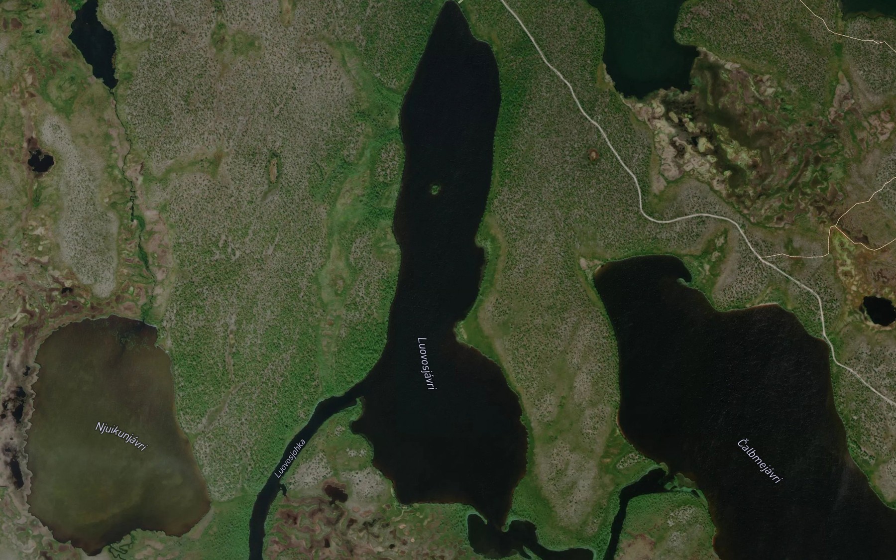 Satellite map of the Luovusjavri