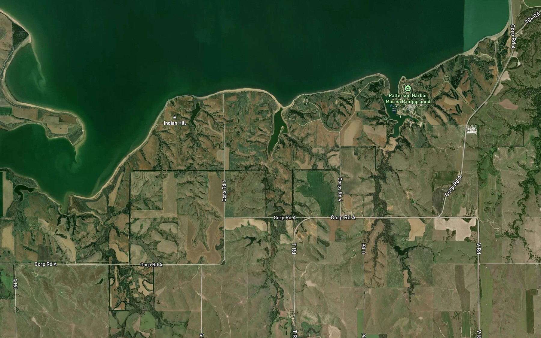 Satellite map of the Bone Creek