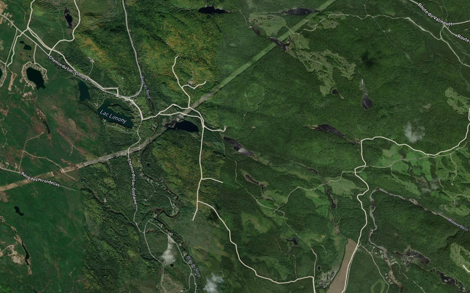 Satellite map of the Lac Gagnon