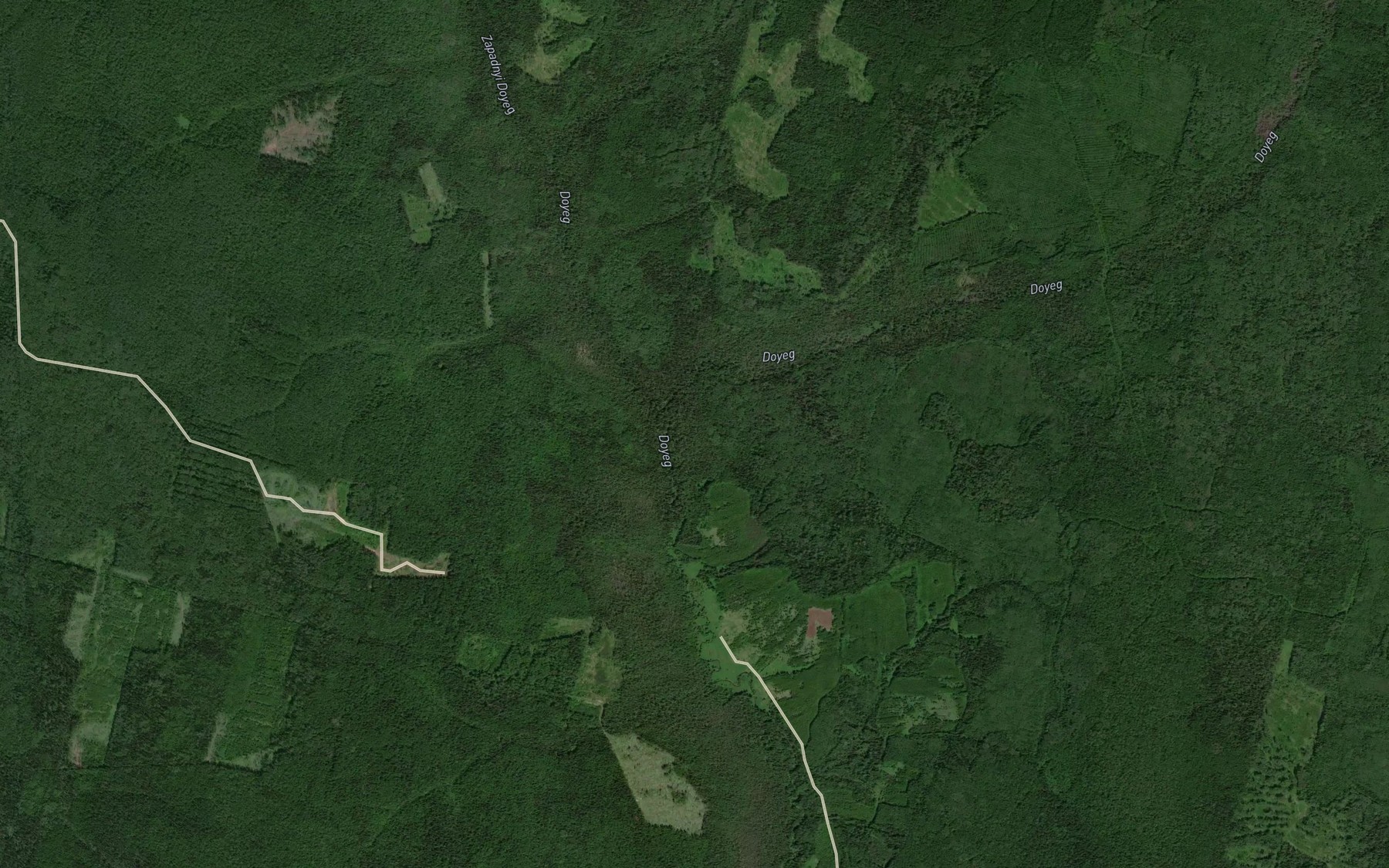 Satellite map of the Zapadnyy Doyeg