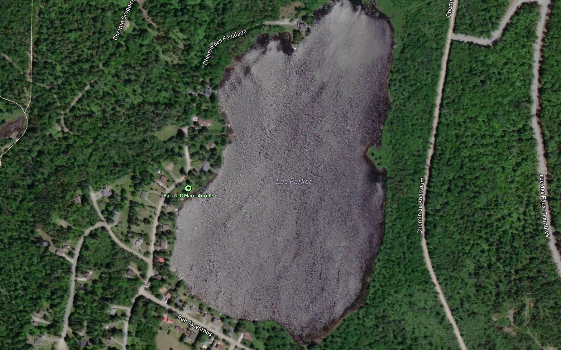 Satellite map of the Lac Parker