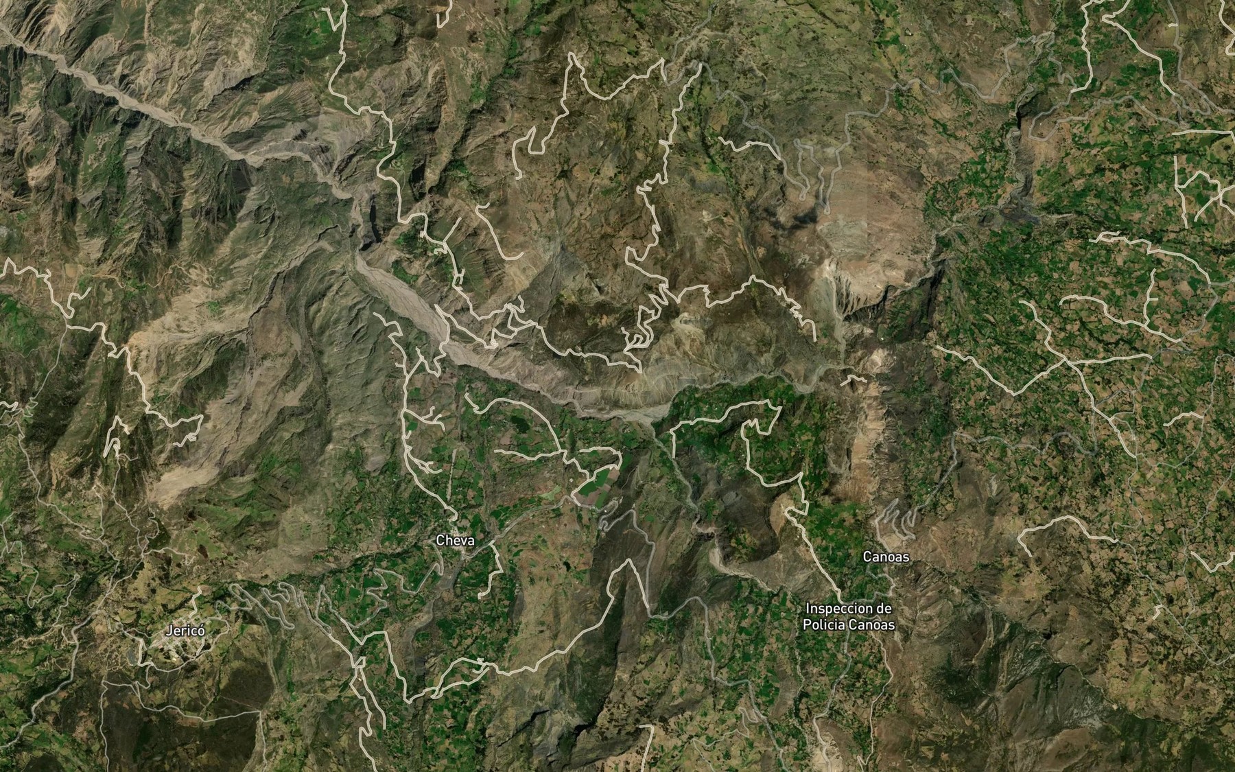 Satellite map of the Rio Canoas