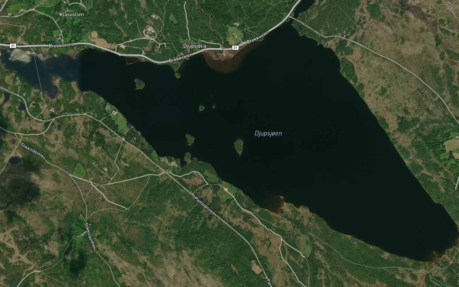 Satellite map of the Djupsjoen