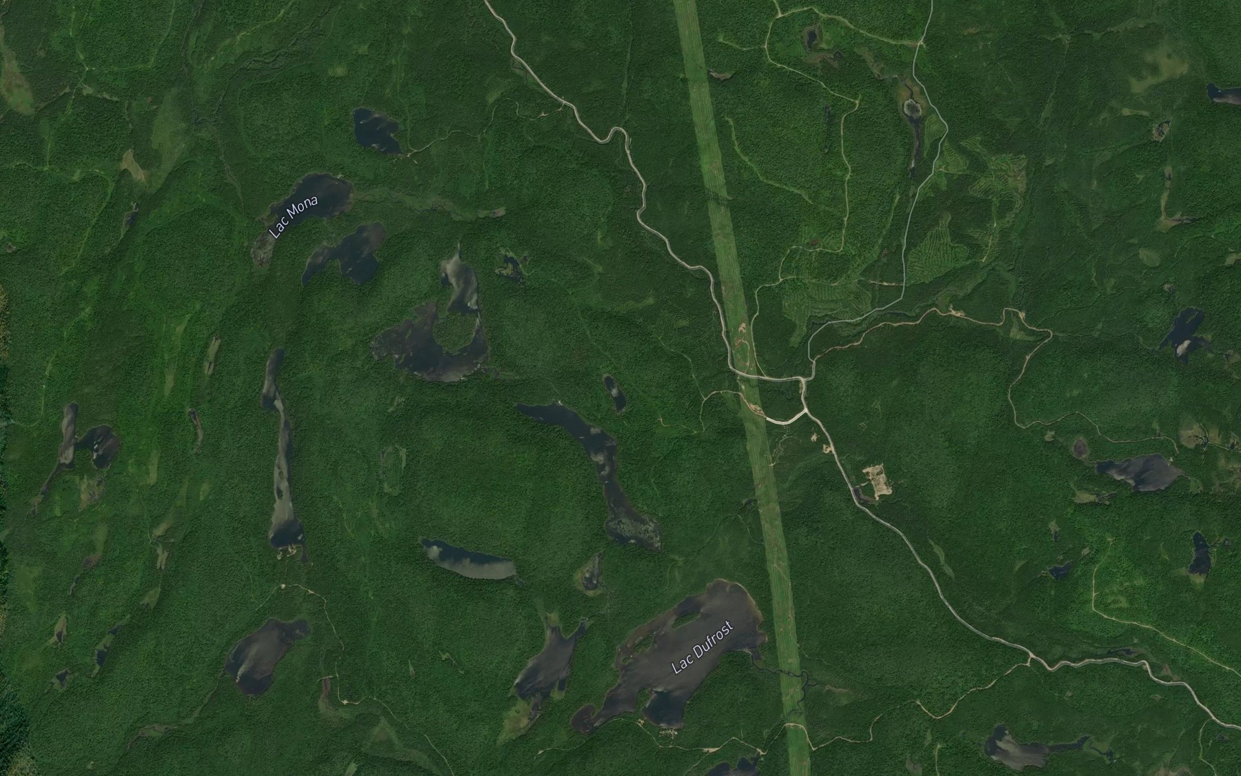 Satellite map of the Lac Emile