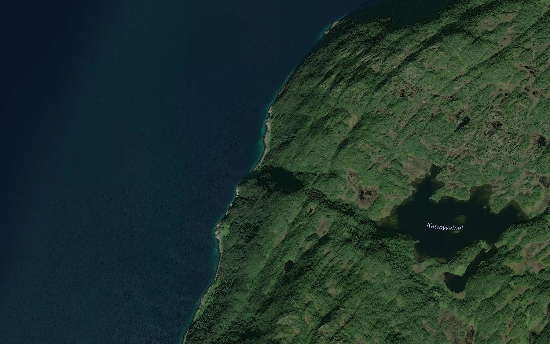 Satellite map of the Storelva