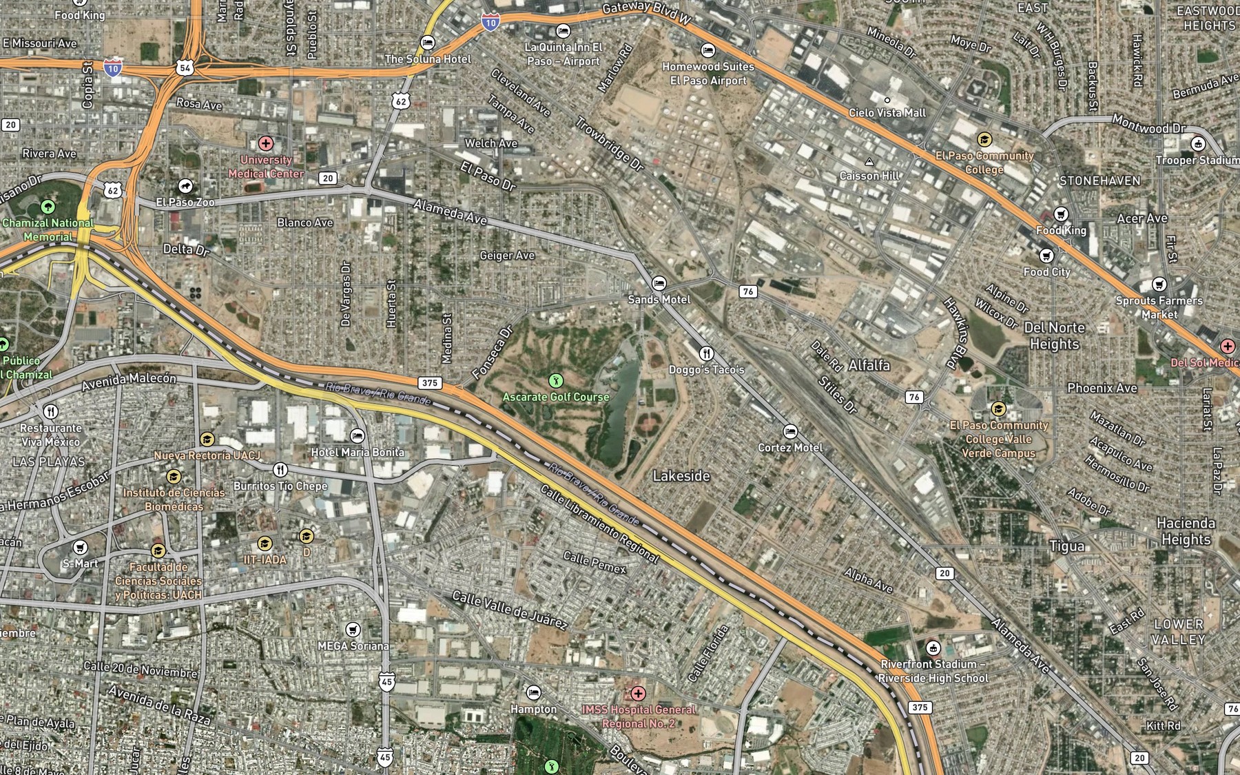 Satellite map of the Spot 3