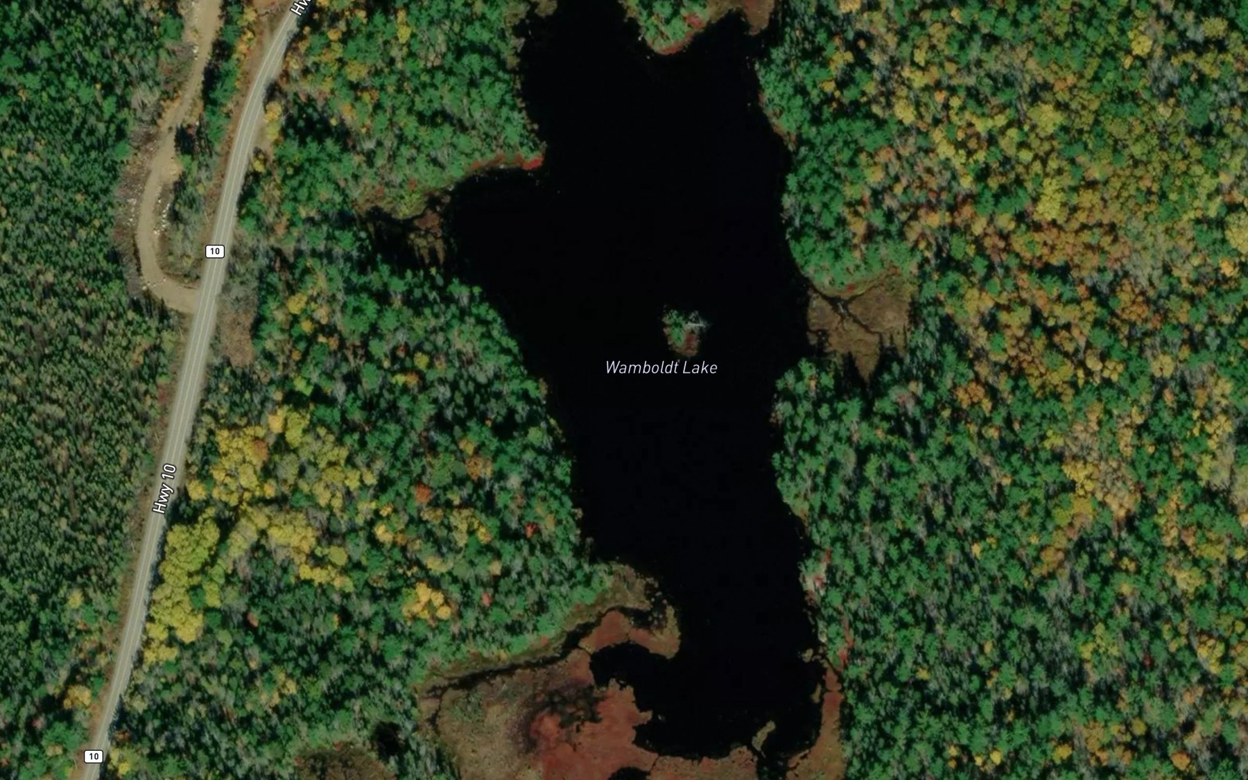 Satellite map of the Wamboldt Lake