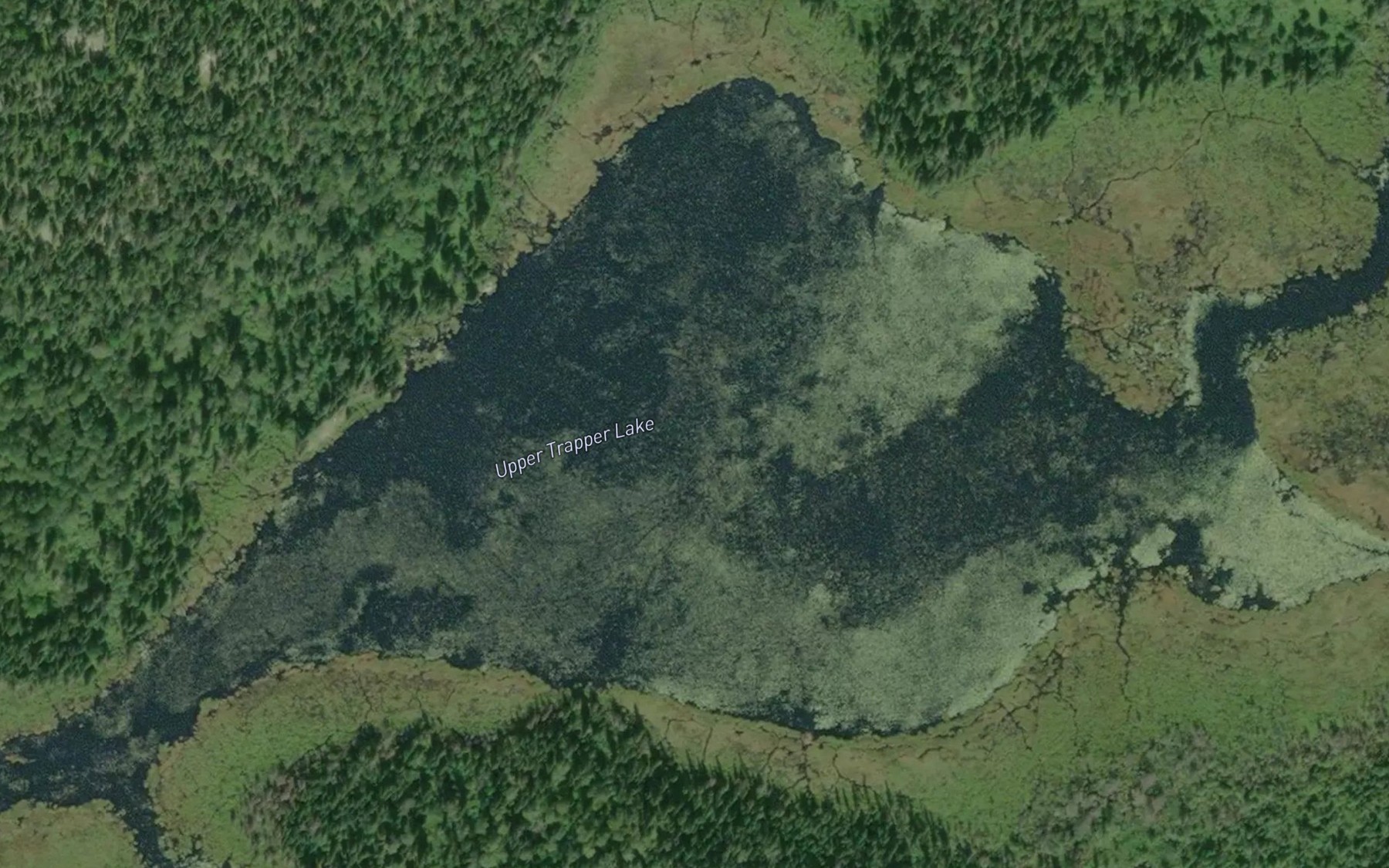 Satellite map of the Upper Trapper Lake