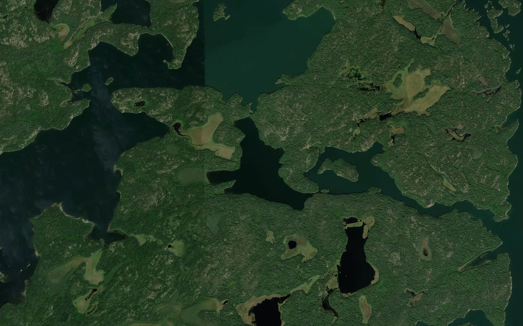 Satellite map of the Dominion Lake