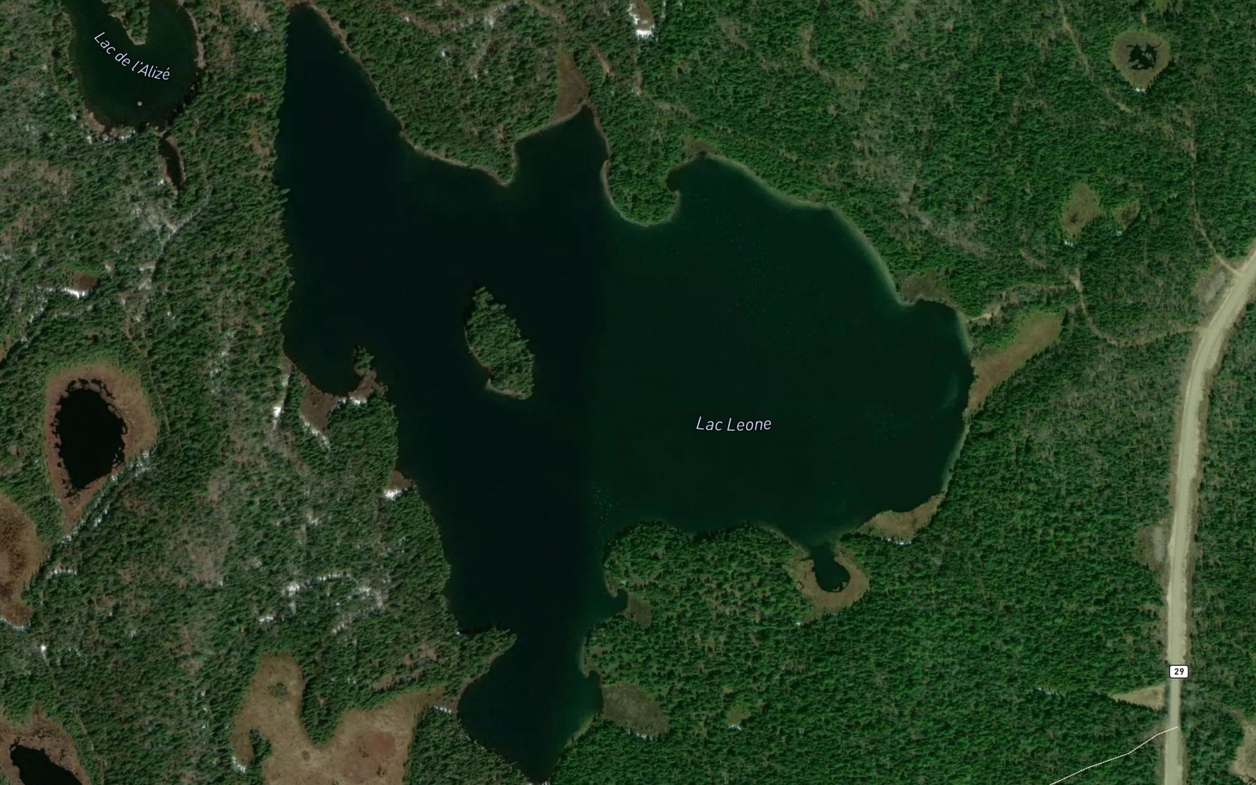 Satellite map of the Lac Leone