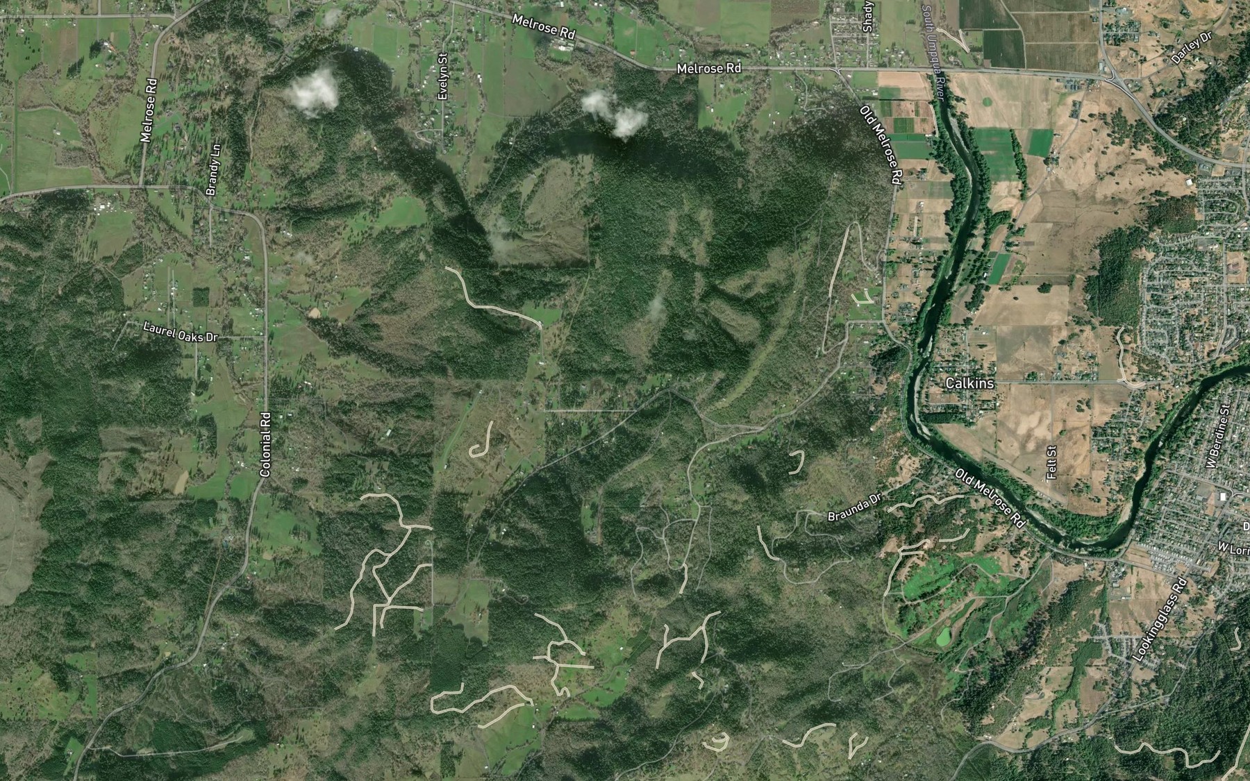 Satellite map of the Lammys Reservoir