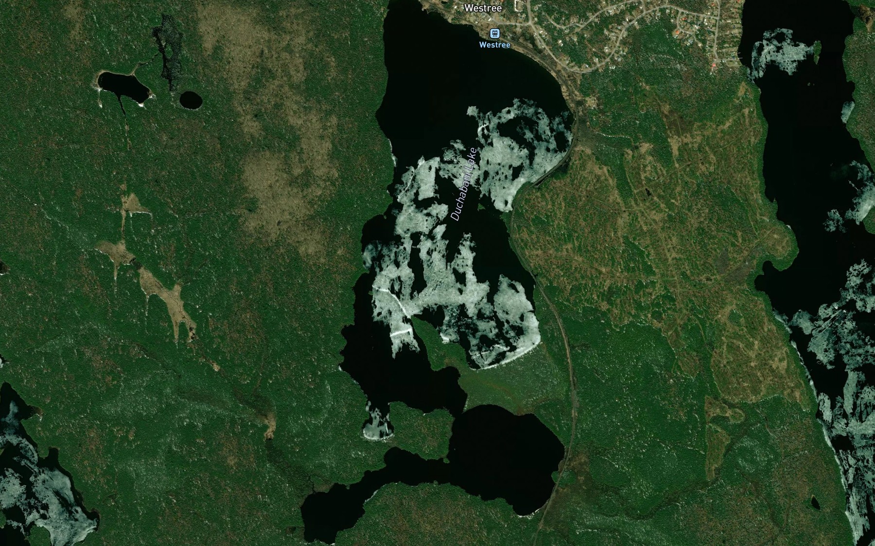Satellite map of the Duchabani Lake