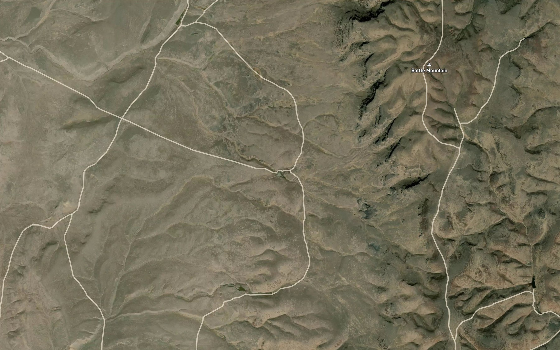 Satellite map of the Mules Ear Reservoir
