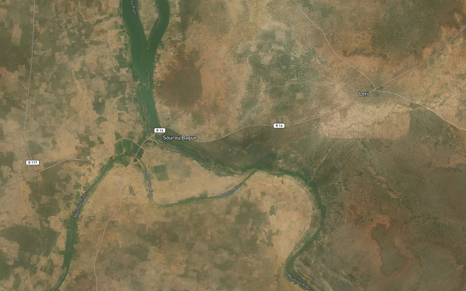 Satellite map of the Sourou