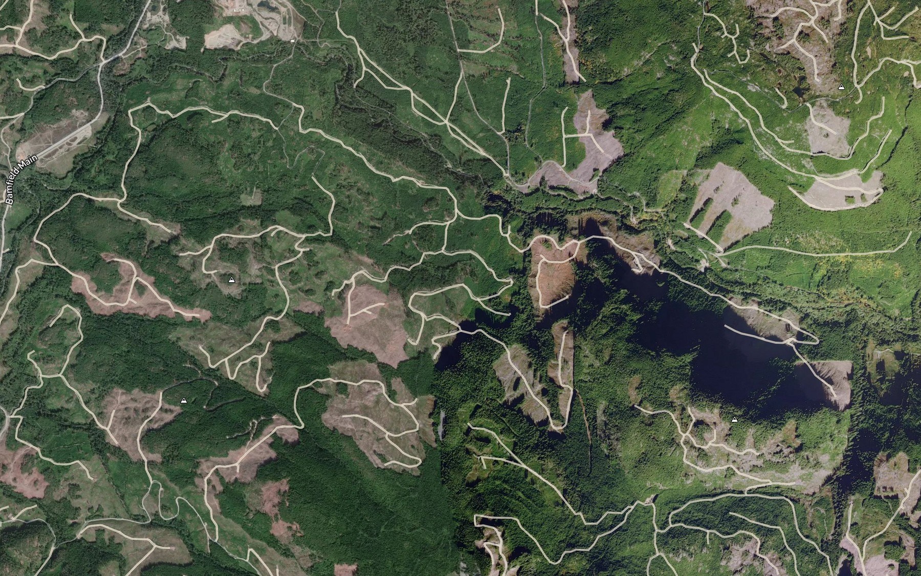 Satellite map of the McLaughlin Creek