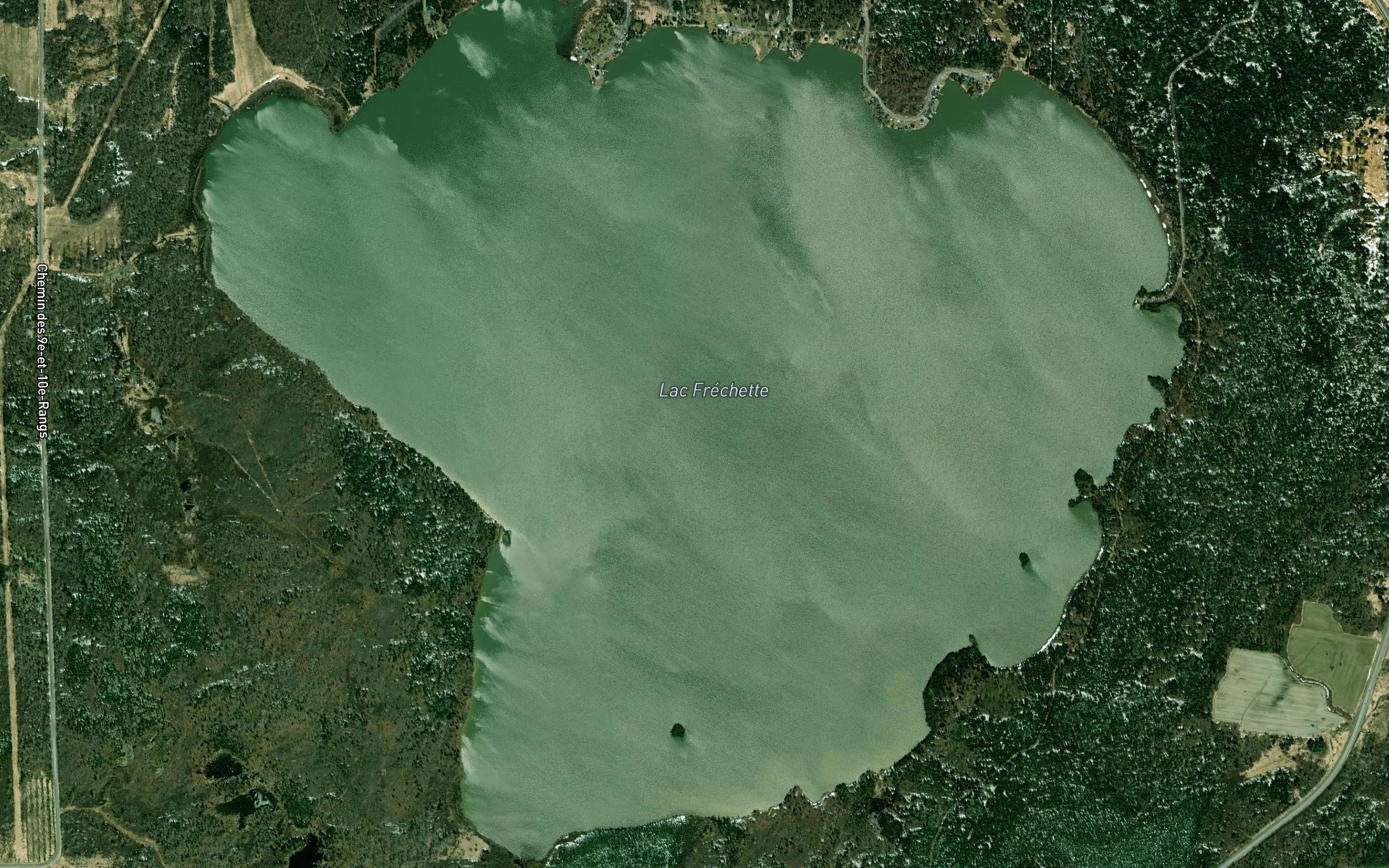 Satellite map of the Lac Frechette