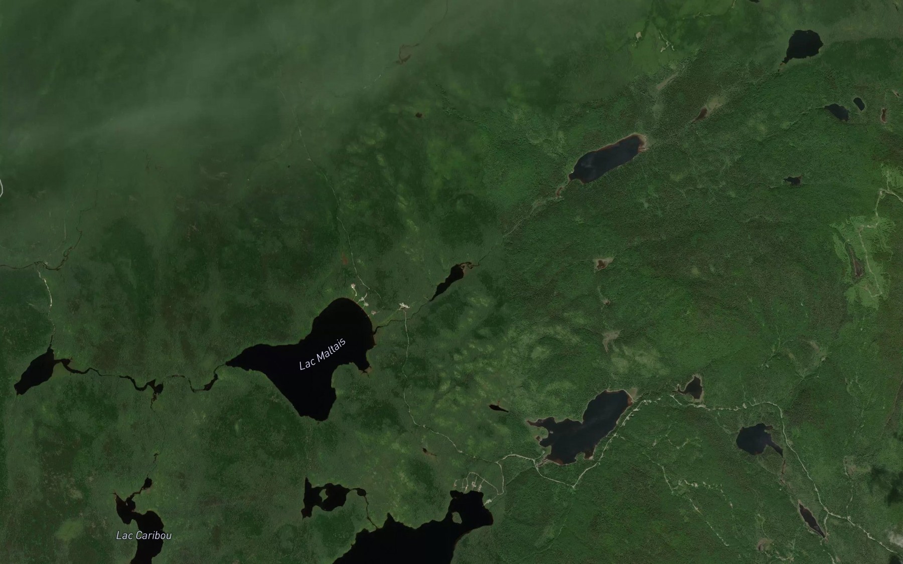 Satellite map of the Lac de la Vase