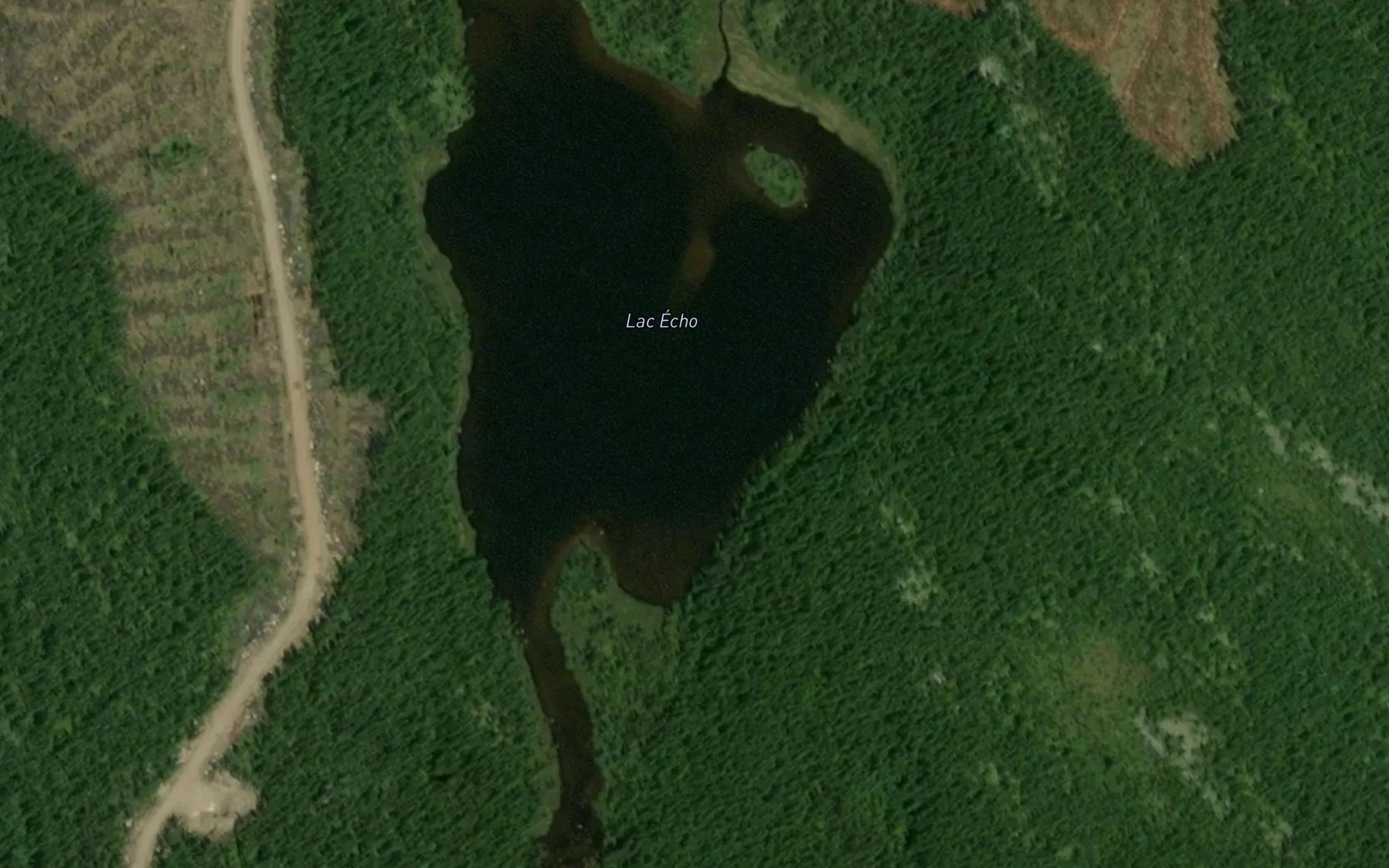 Satellite map of the Lac Echo