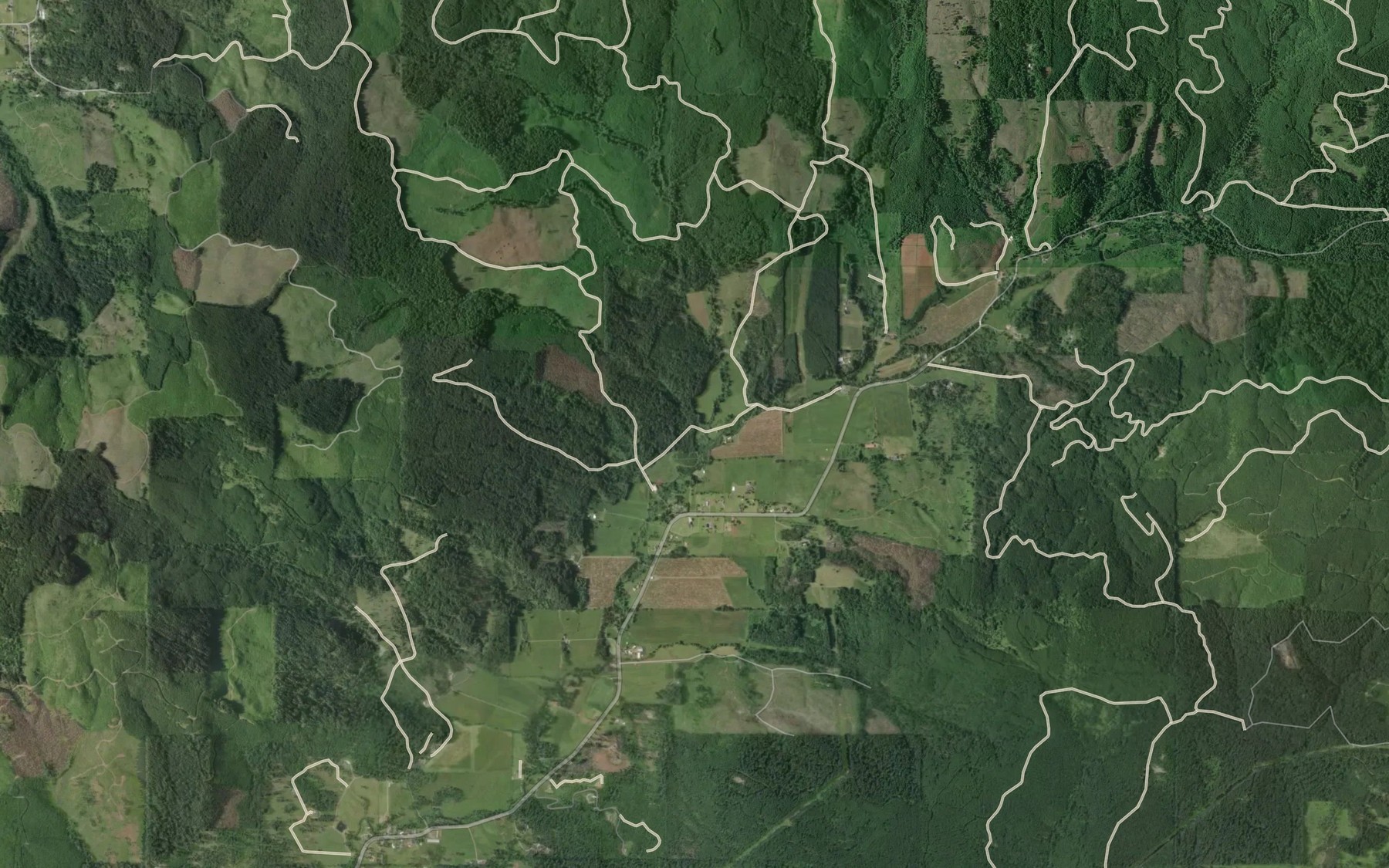 Satellite map of the Solomon Creek
