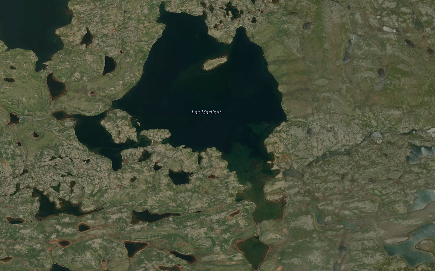 Satellite map of the Lac Martinet