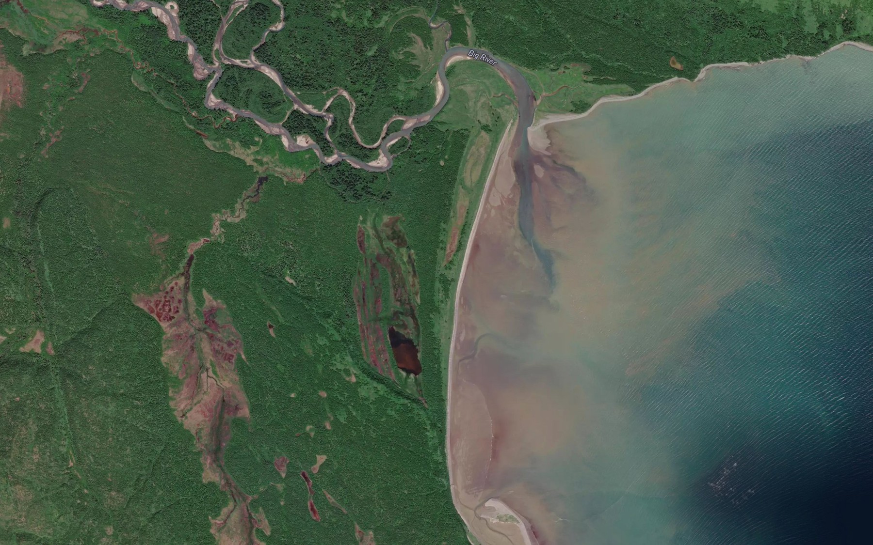 Satellite map of the Swikshak Bay
