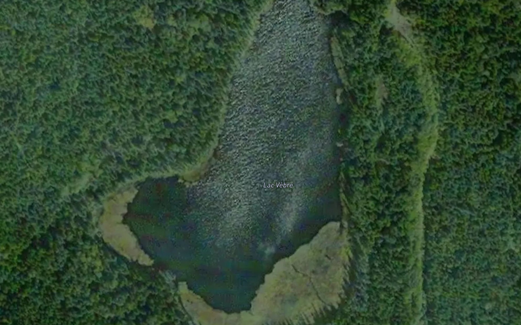 Satellite map of the Lac Vebre