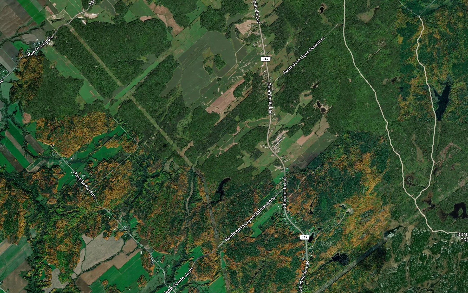 Satellite map of the Ruisseau Majeau