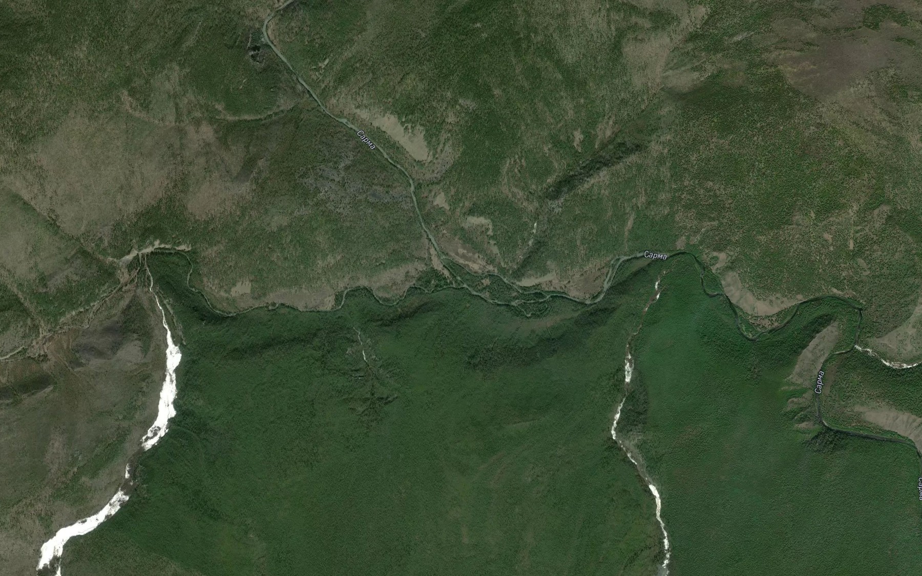 Satellite map of the Uspan